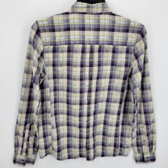 Mountain Hardwear purple plaid women’s vented tech shirt - size medium - Picture 4 of 13